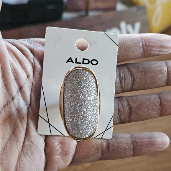 ALDO BRITEPIX GOLD SILVER GLITTER RING - Picture 5 of 7